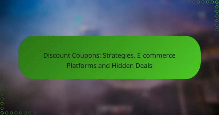 Discount Coupons: Strategies, E-commerce Platforms and Hidden Deals