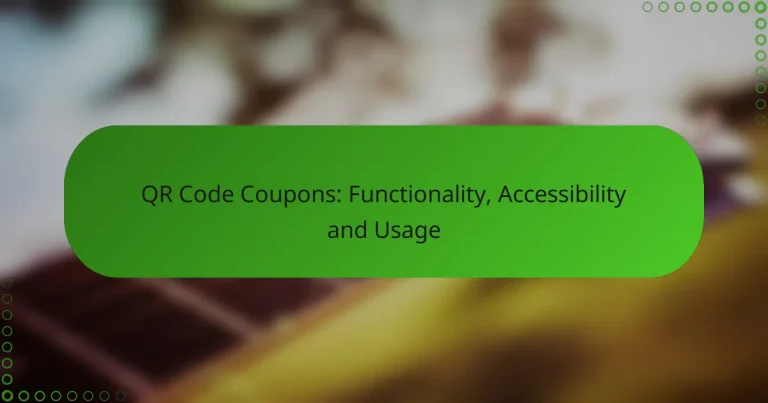 QR Code Coupons: Functionality, Accessibility and Usage