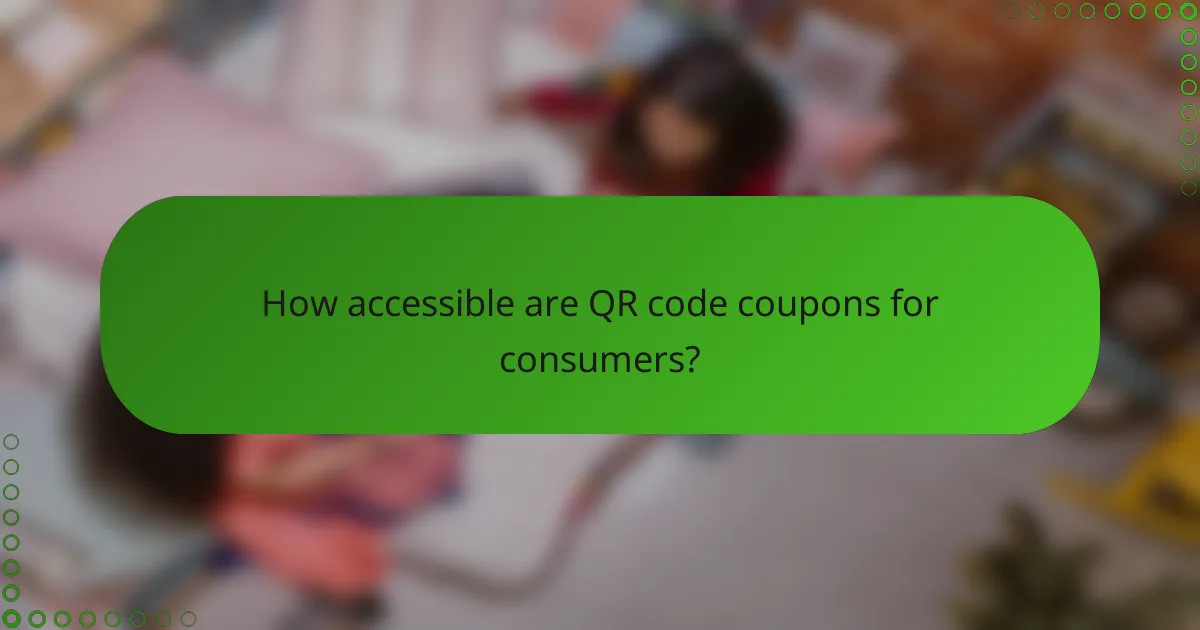 How accessible are QR code coupons for consumers?