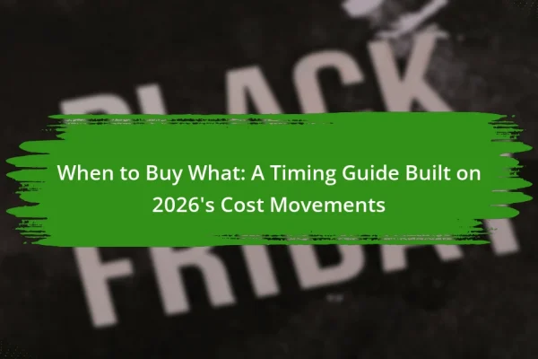 When to Buy What: A Timing Guide Built on 2026's Cost Movements