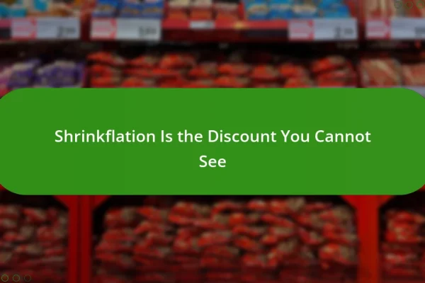 Shrinkflation Is the Discount You Cannot See