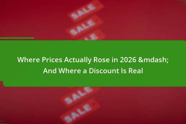 Where Prices Actually Rose in 2026 &mdash; And Where a Discount Is Real